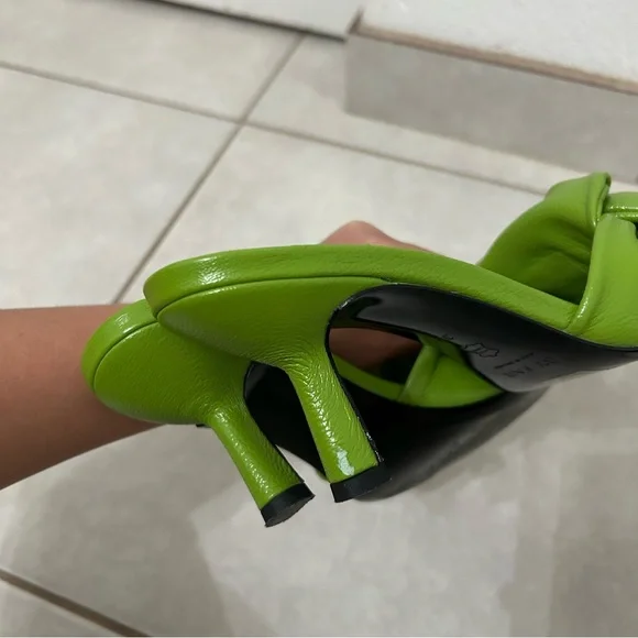 BY FAR Green Lana Heeled Sandals - Picture 9 of 11